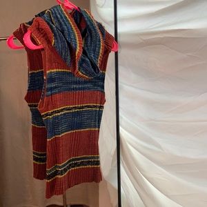 S petite cow neck free people shirt